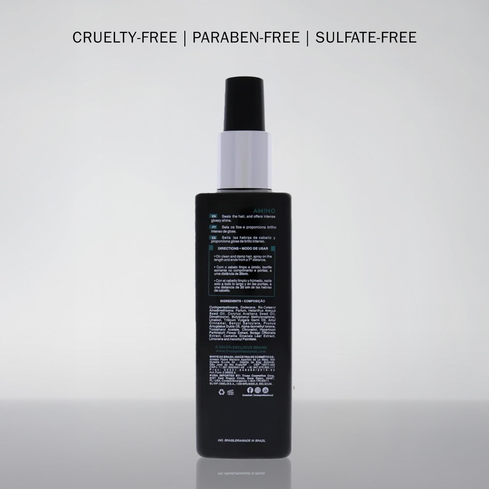 TRUSS Amino Heat Protection Spray near styling tools demonstrates heat-protection prep.