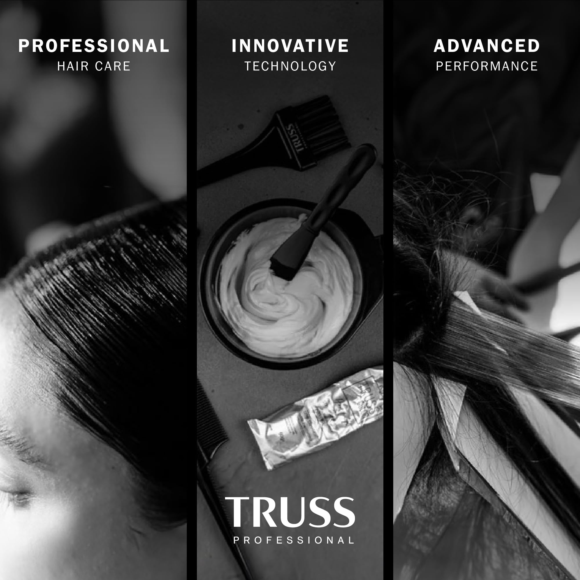 TRUSS Blond Revolution before-after hints at restored vitality and color depth.