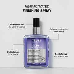 TRUSS Blond Revolution impassable smoothing hair mist demonstrates even spray for sleek strands