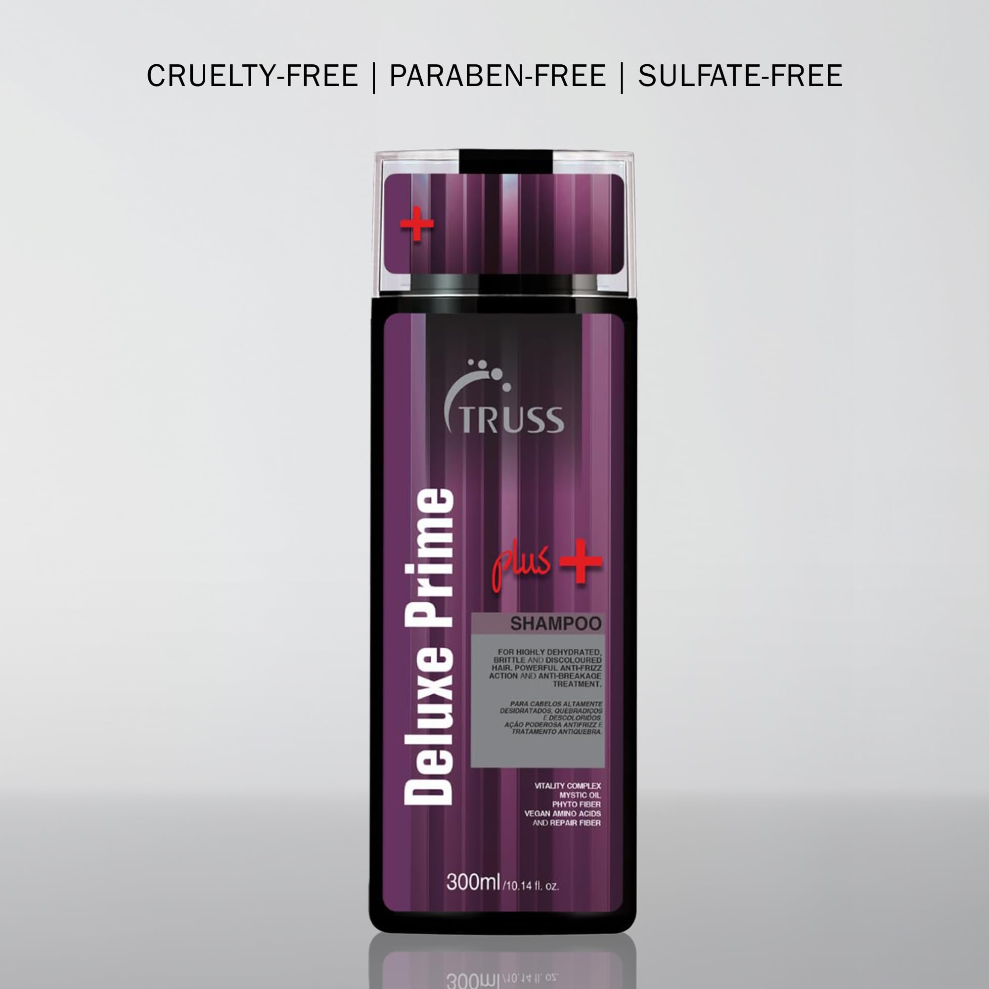 TRUSS Deluxe Prime Plus+ Shampoo color-treated-friendly formula supports long-lasting vibrancy