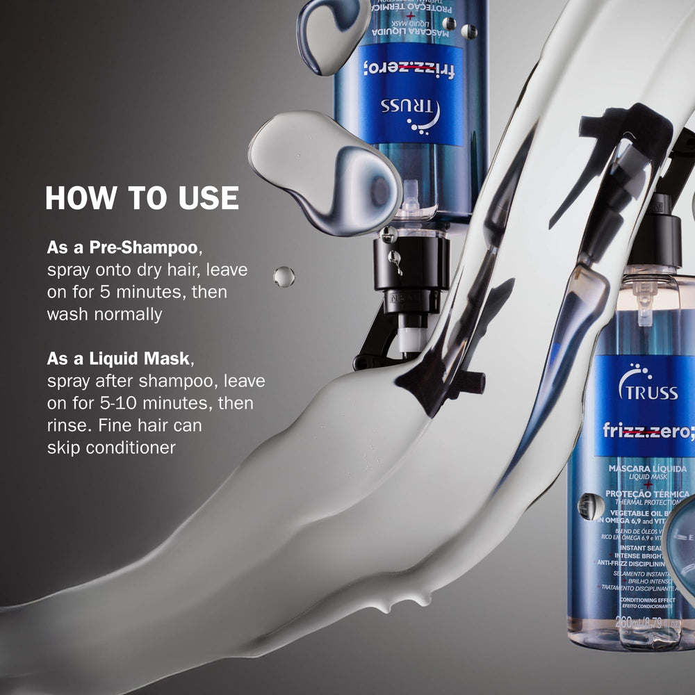 TRUSS Frizz Zero Leave-in Detangler provides easy, smooth styling with lasting slip