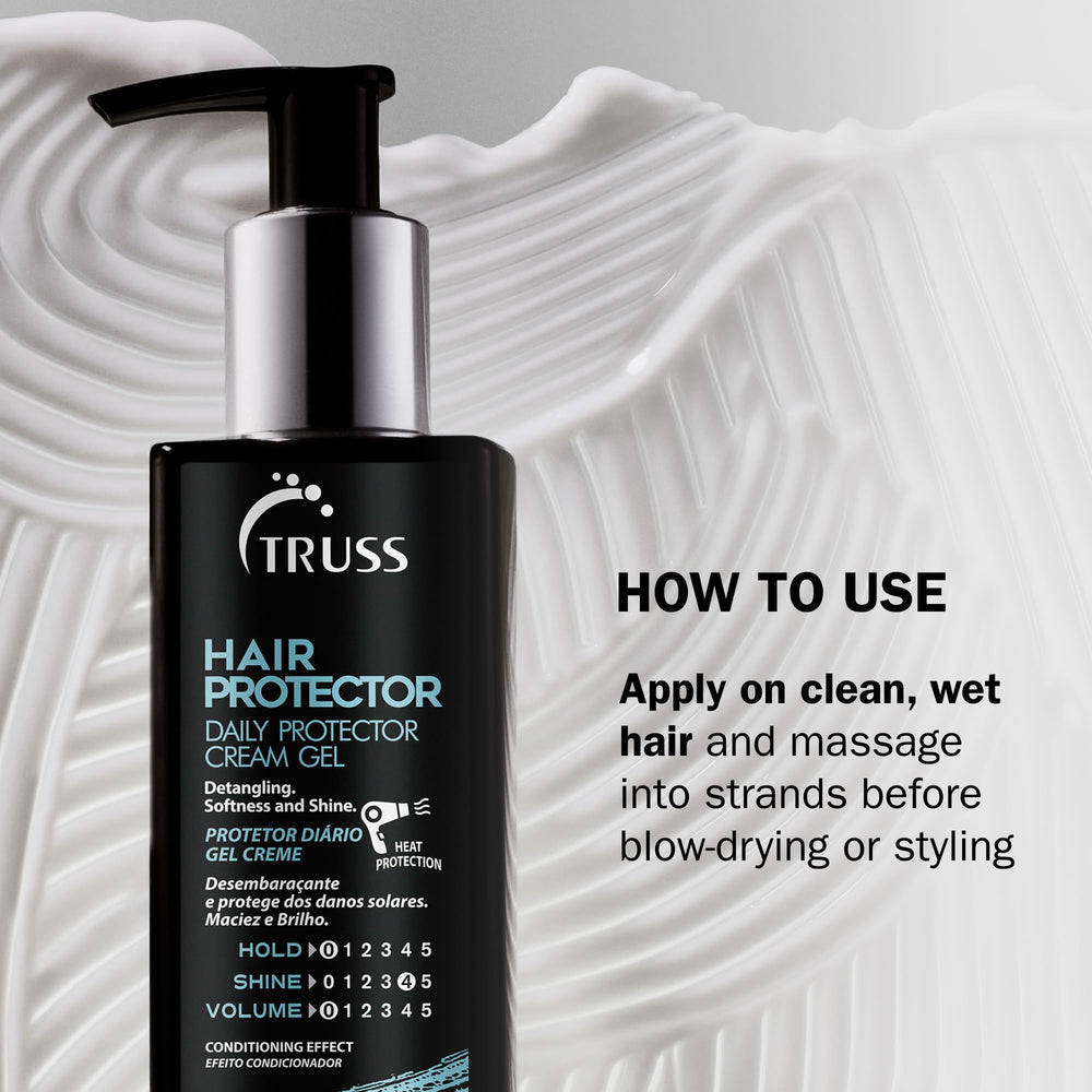 TRUSS Hair Protector blow dryer scene suggests fast, efficient styling