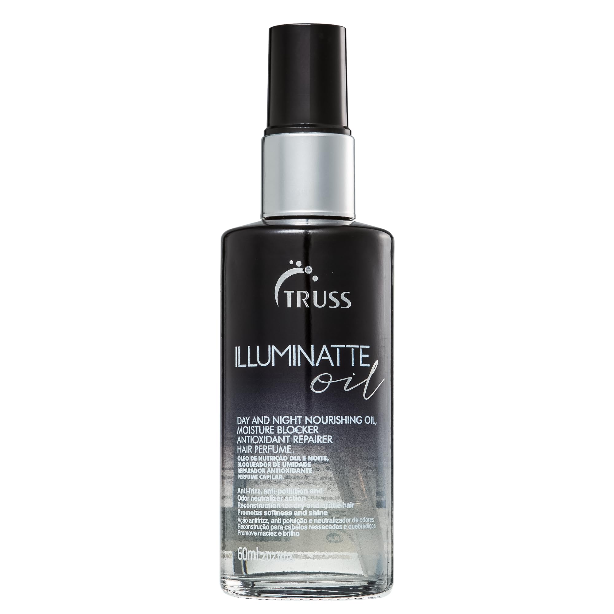 TRUSS Illuminatte Hair Oil bottle front view showing glossy finish and label