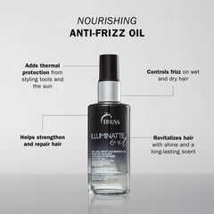 TRUSS Illuminatte Hair Oil fragrance close-up with lasting scent hint