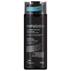 TRUSS Infusion Hair Conditioner bottle with closed cap showing rich hydration for dry hair.