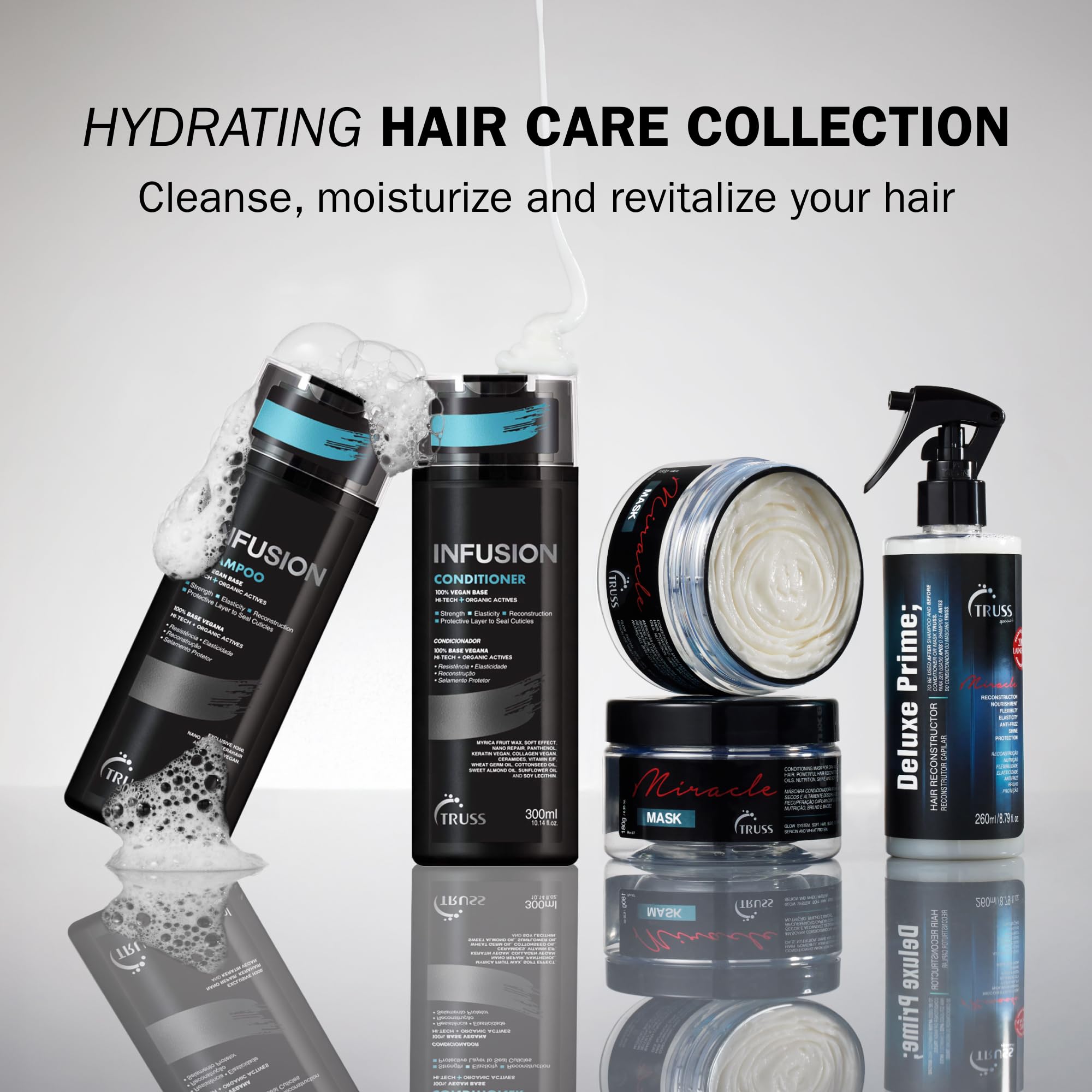TRUSS Infusion Hair Shampoo color-safe formula protecting color-treated hair.