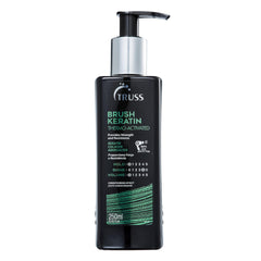 TRUSS Keratin Hair Treatment bottle; heat-protecting leave-in formula for moisture