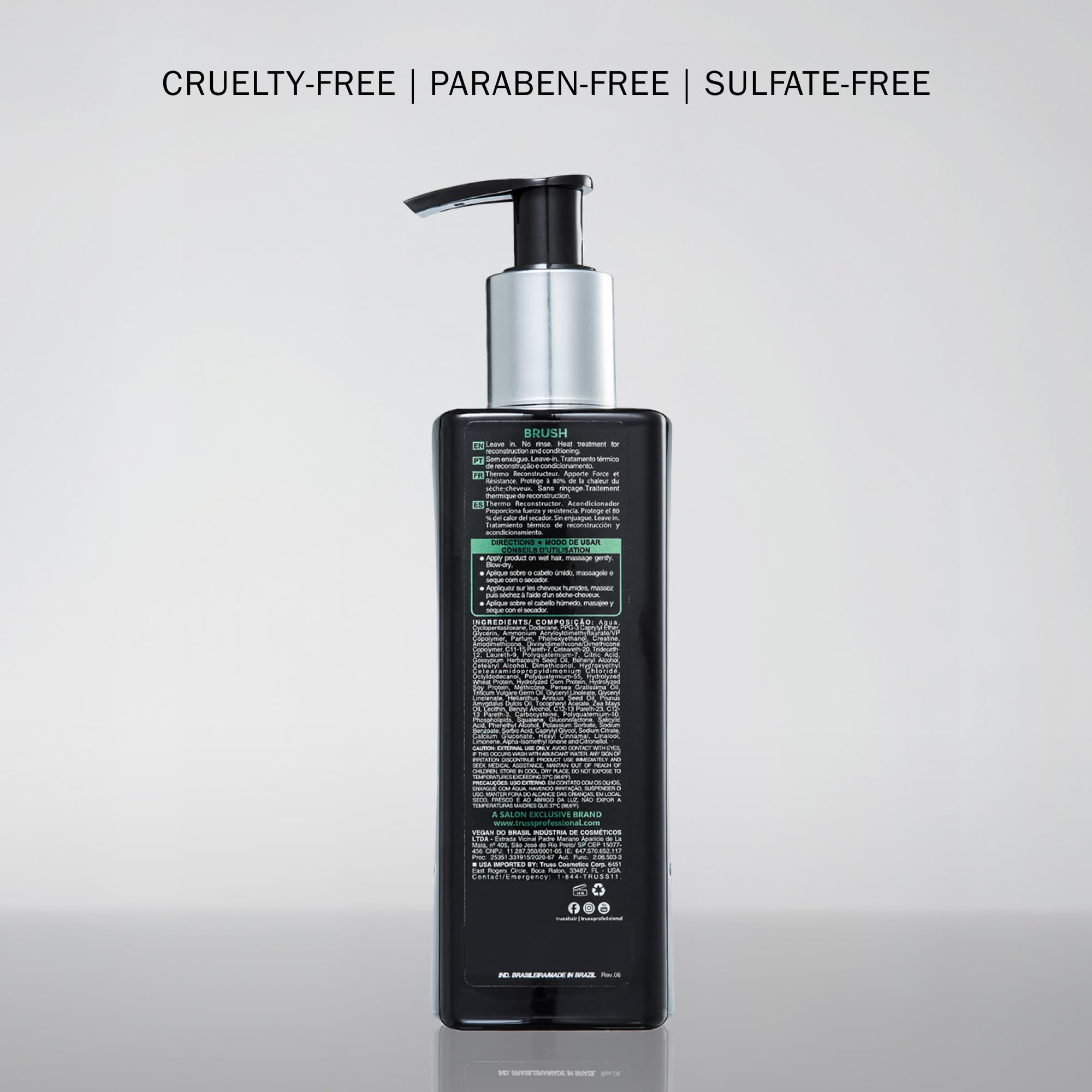 TRUSS Keratin Hair Treatment leave-in formula glides through damp hair