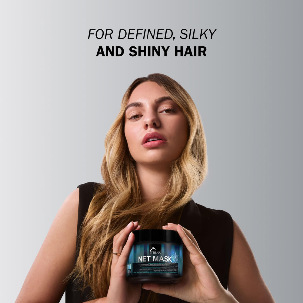 TRUSS Net Deep Conditioning Hair Mask texture detail reveals a rich, nourishing cream.