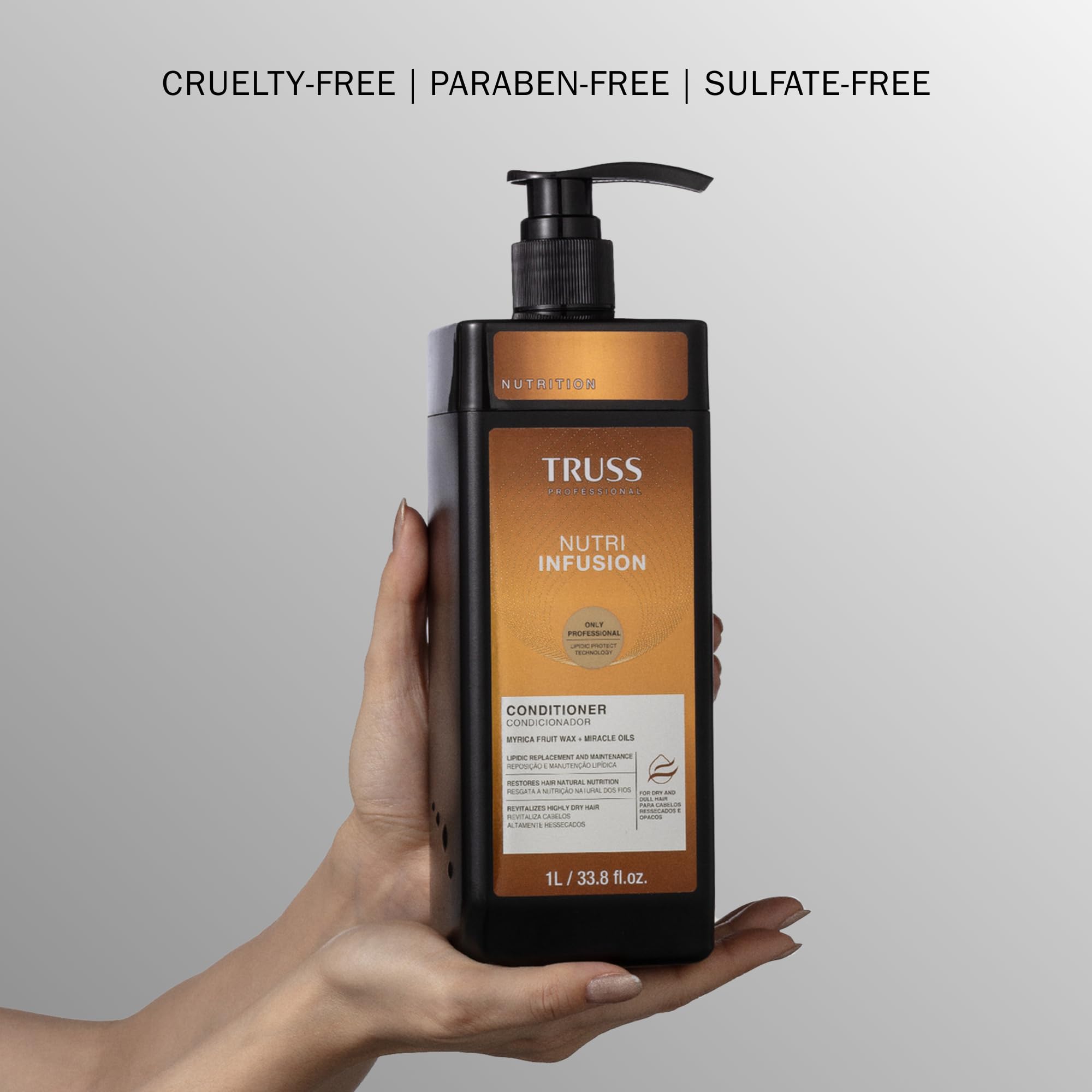 TRUSS Nutri Infusion conditioner texture closeup reveals creamy, hydrating formula