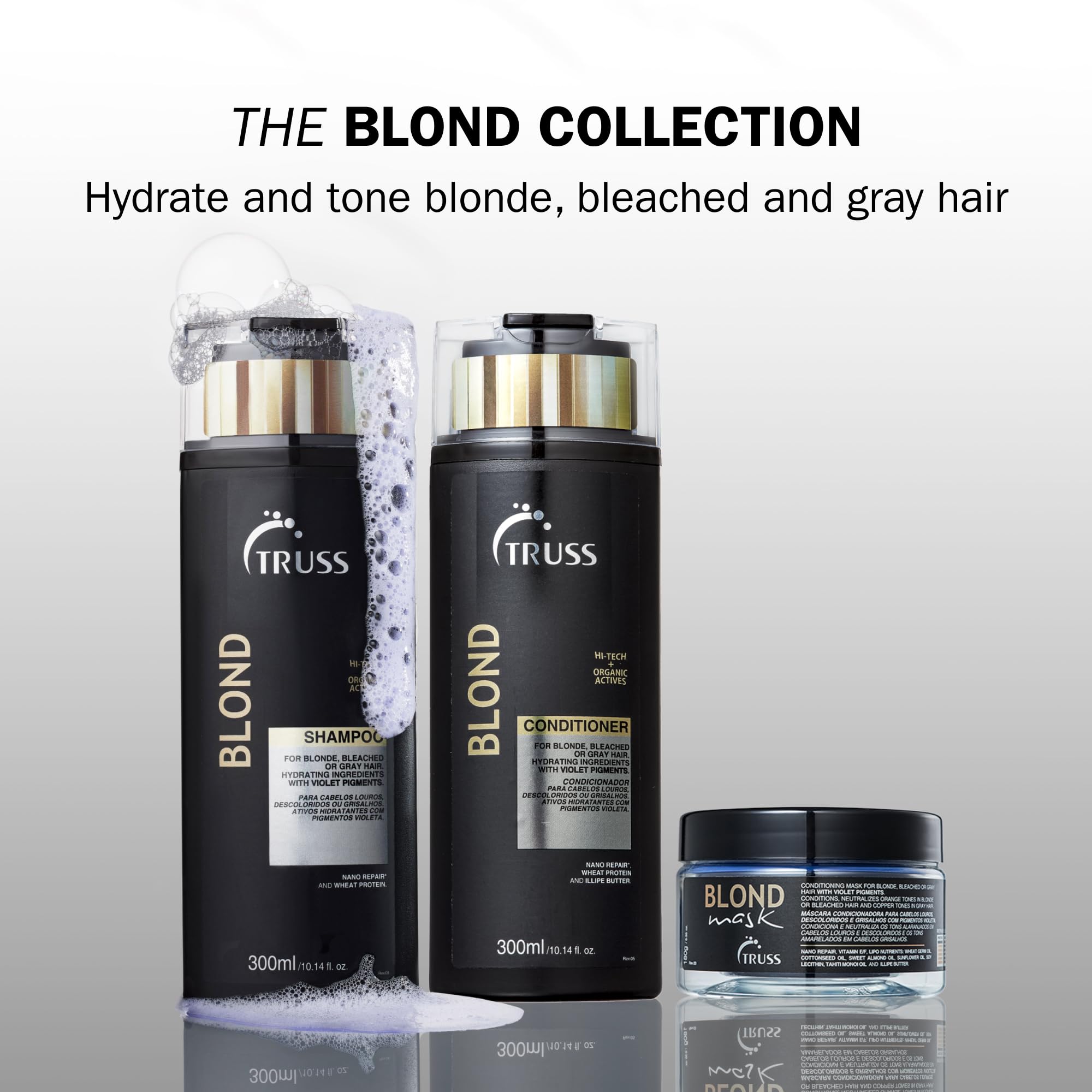TRUSS purple shampoo applying moisture and daily color protection