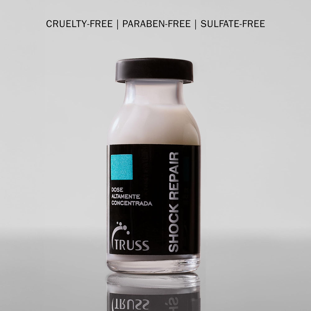 TRUSS Repairing Hair Serum final rinse leaves detangled, refreshed ends.