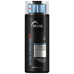 TRUSS Ultra Hydration Plus Shampoo bottle pour detail shows nourishing, color-treated hair benefits.