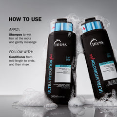 TRUSS Ultra Hydration Plus Shampoo smoothness closeup demonstrates frizz control.