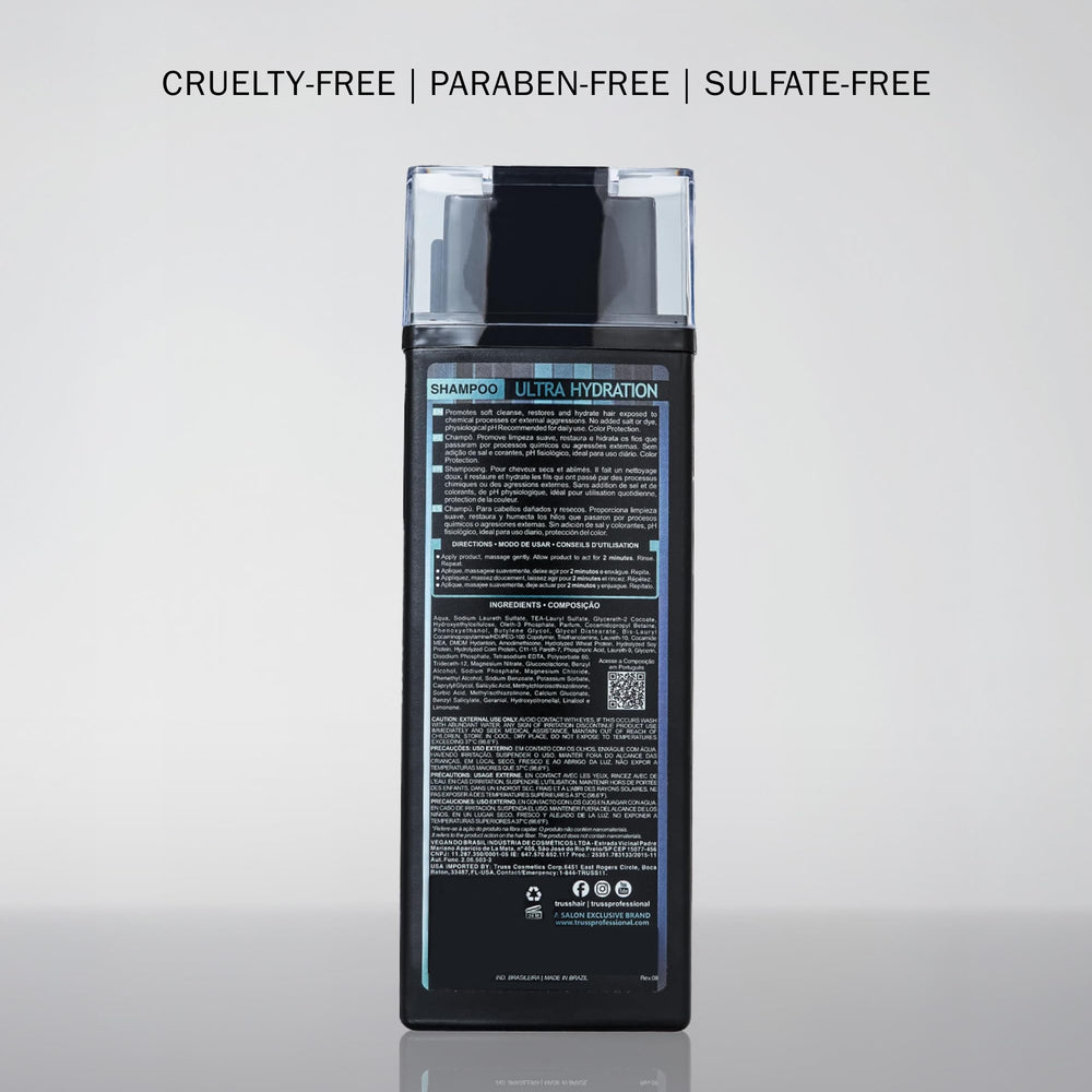 TRUSS Ultra Hydration Shampoo humidity protection shown on hair