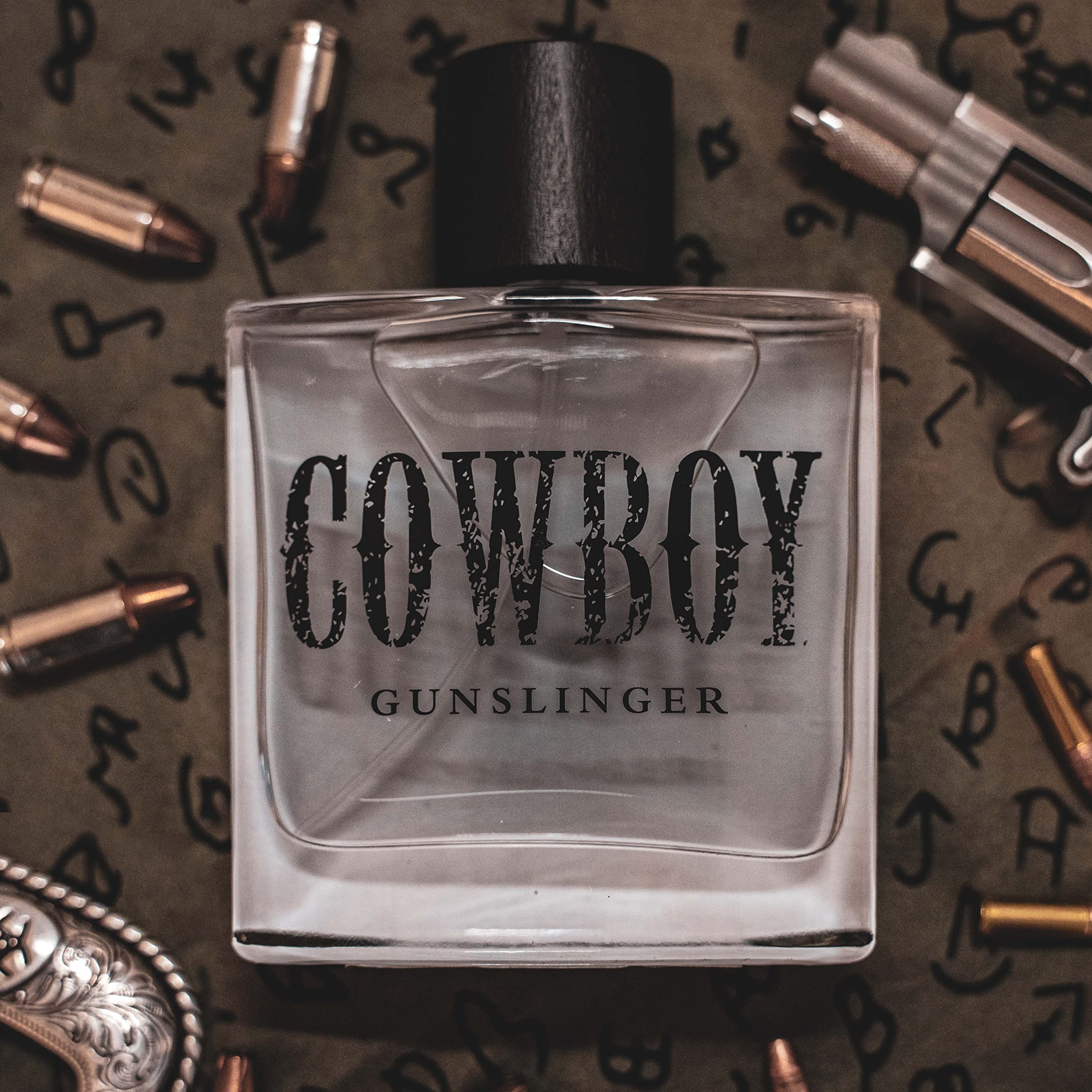 Tru Western Cowboy Gunslinger bottle cap closeup emphasizes premium branding and leathery notes