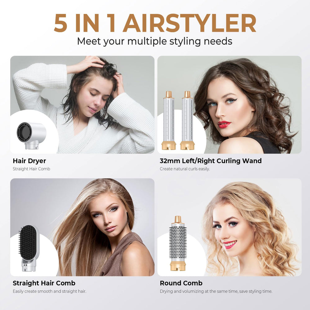 Trylater curling wand with 3 smart temps for tailored styling.