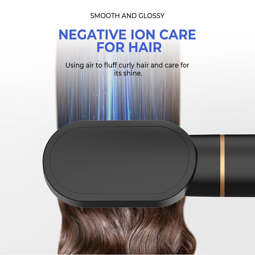 TryLater air-curler rotation barrel demonstrates auto wrap action