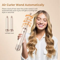 Trylater hair styler magnetic heads close-up for quick, customizable looks.