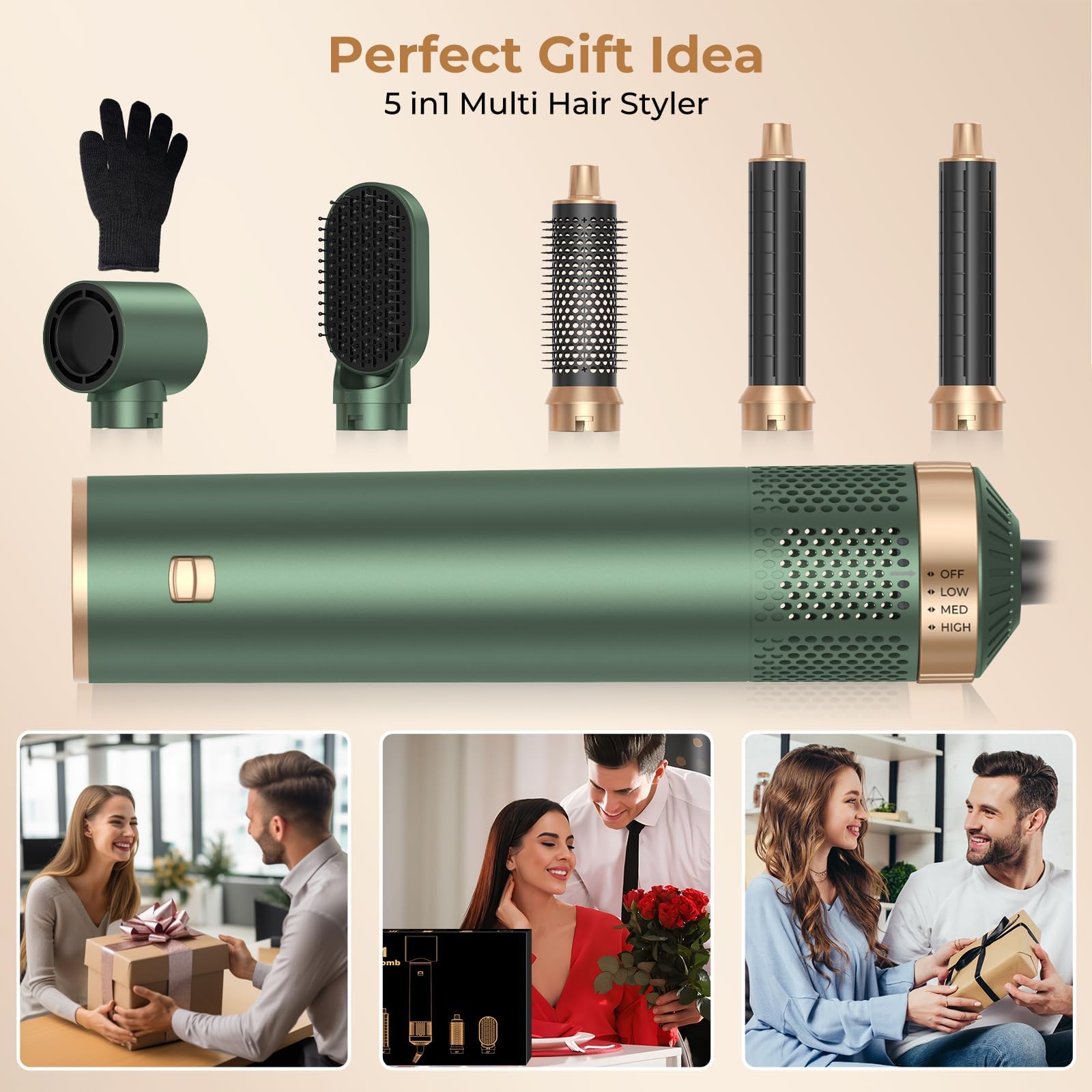 Trylater ionic airflow and frizz-control during styling