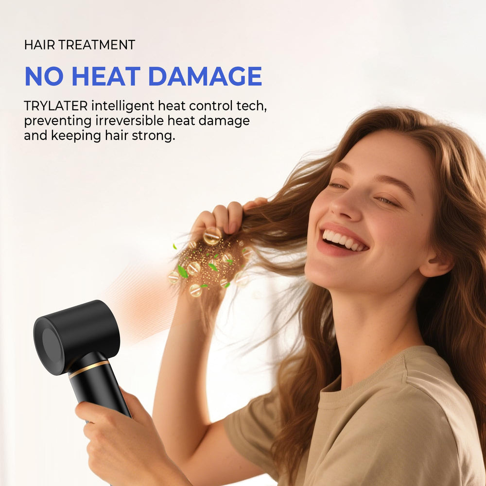 TryLater ionic hot air brush highlights frizz control and smooth finish