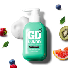 TS GD Shampoo bottle front view for teen scalp care and lasting freshness.