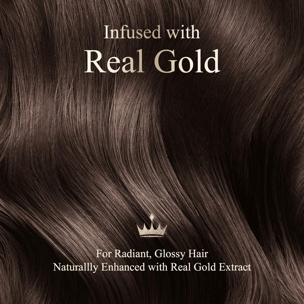 TS Gold Plus Shampoo gold-extract-drops image emphasizes nourishing scalp ingredients.