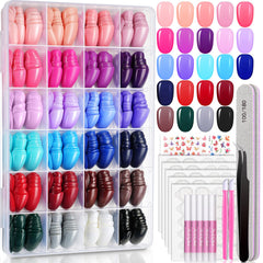 TsMADDTs 24 colors oval nails display for quick color options