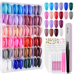 TsMADDTs almond press-on nails in 24 colors for quick, salon-ready manicures