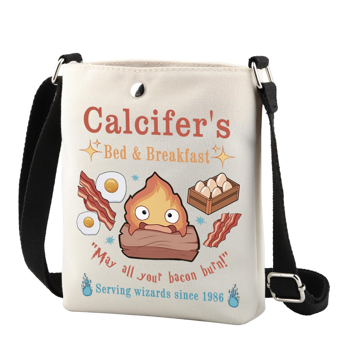 TSOTMO Calcifer makeup bag in durable canvas for everyday use