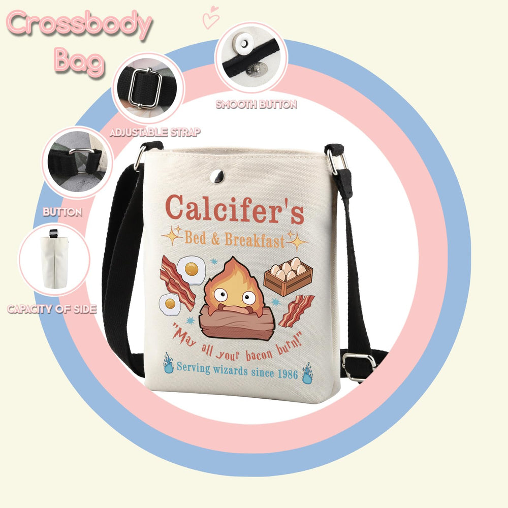 TSOTMO Calcifer makeup bag dirt-resistant surface easy to clean