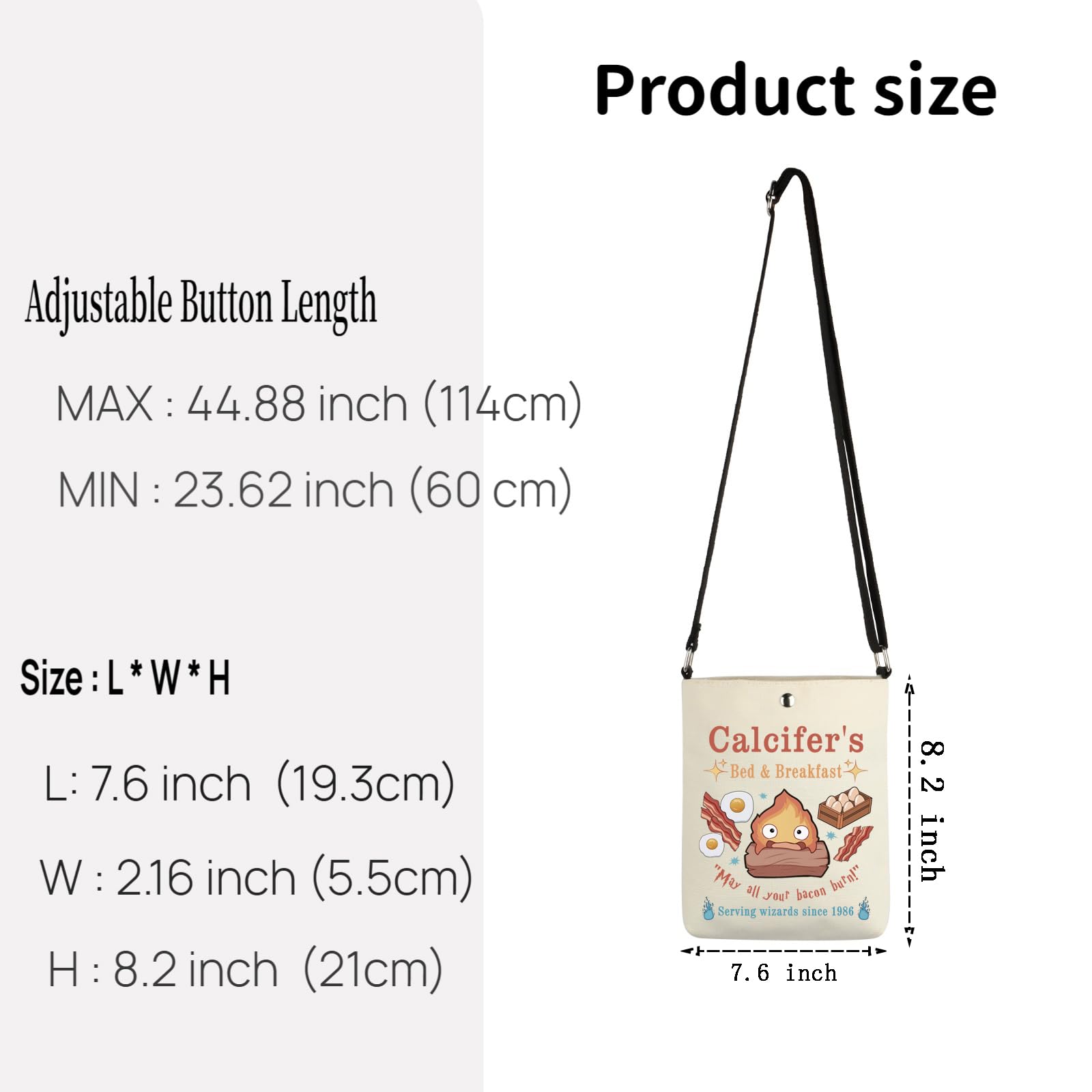 TSOTMO Calcifer makeup bag showing internal storage for organization