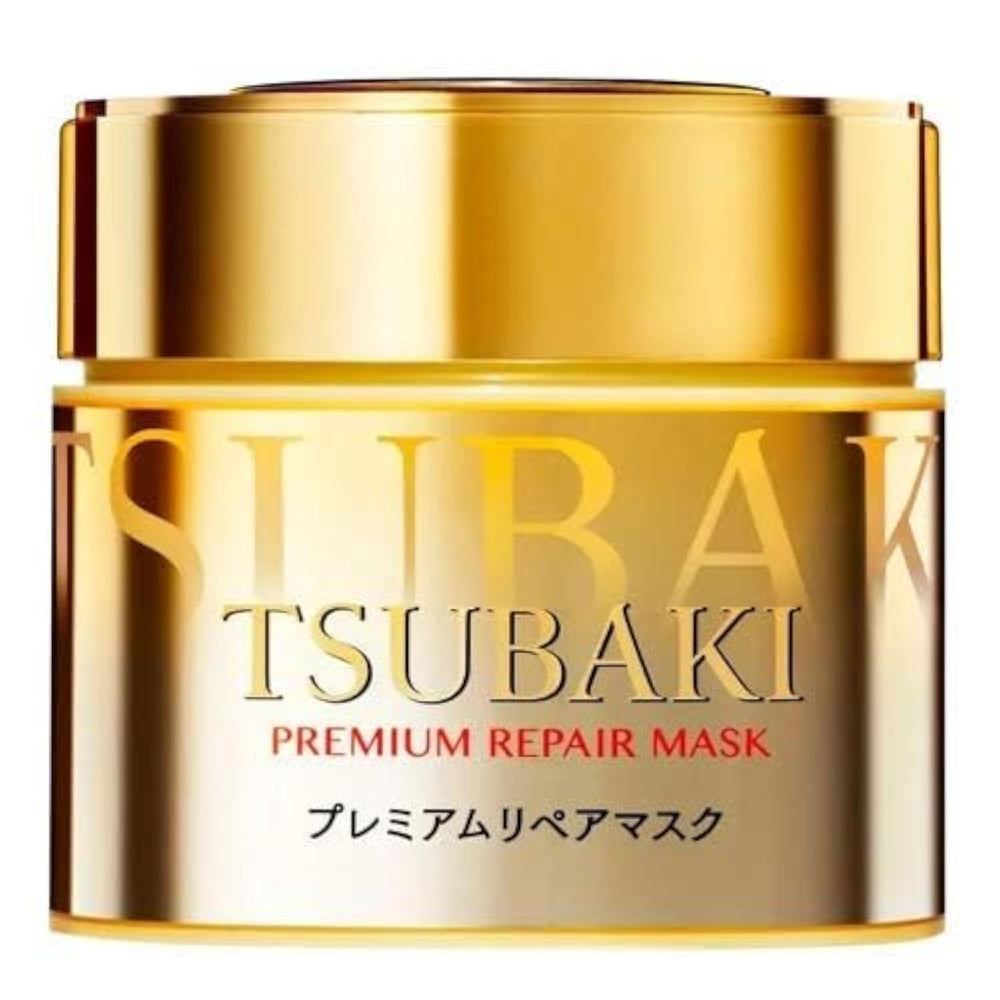 TSUBAKI Premium Hair Mask pack shot highlighting nourishing formula for salon-like results