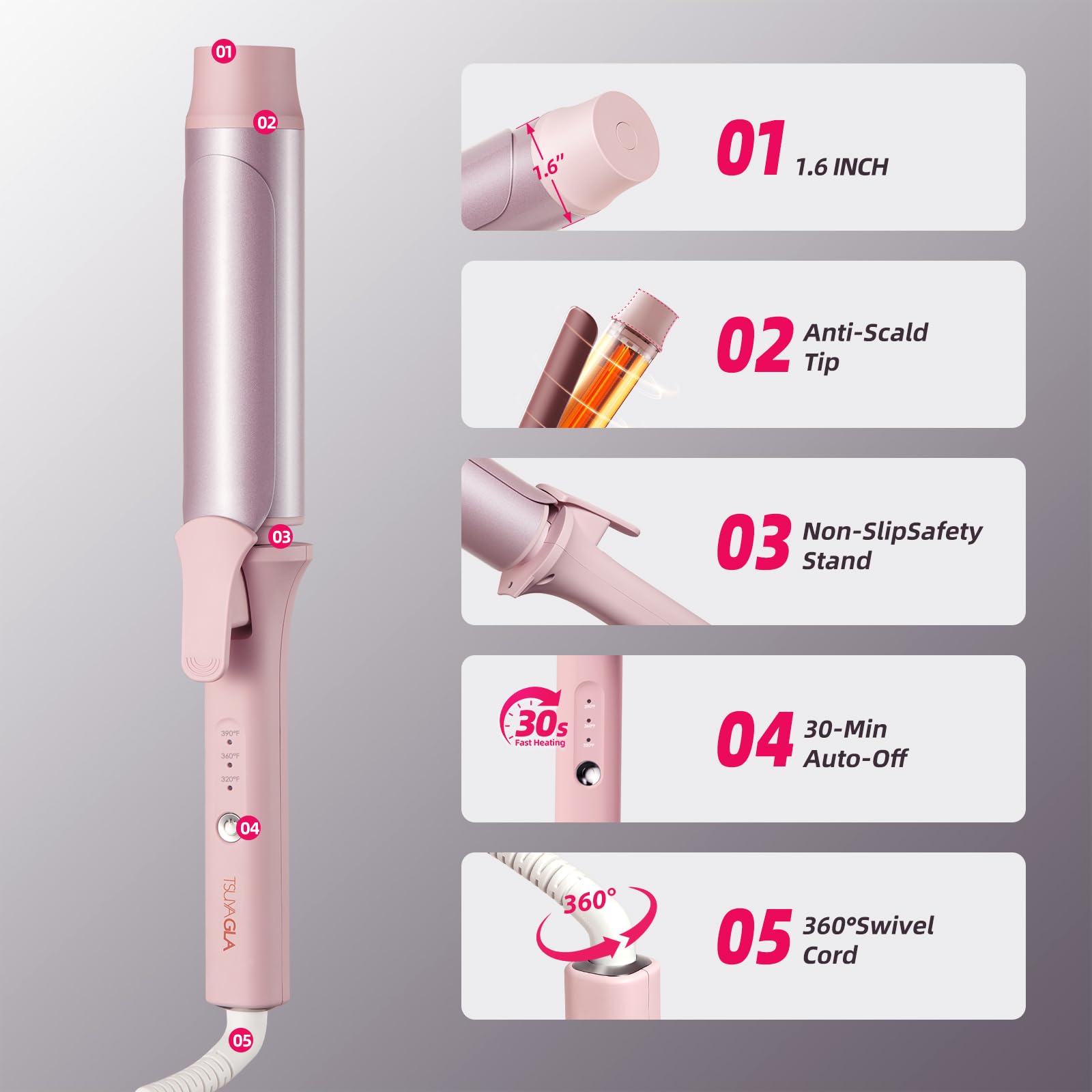 TSUYAGLA included accessories bundle with clips and gloves for ready styling