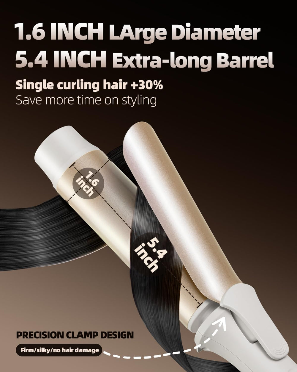 TSUYAGLA curling wand anti-static ceramic surface for frizz control