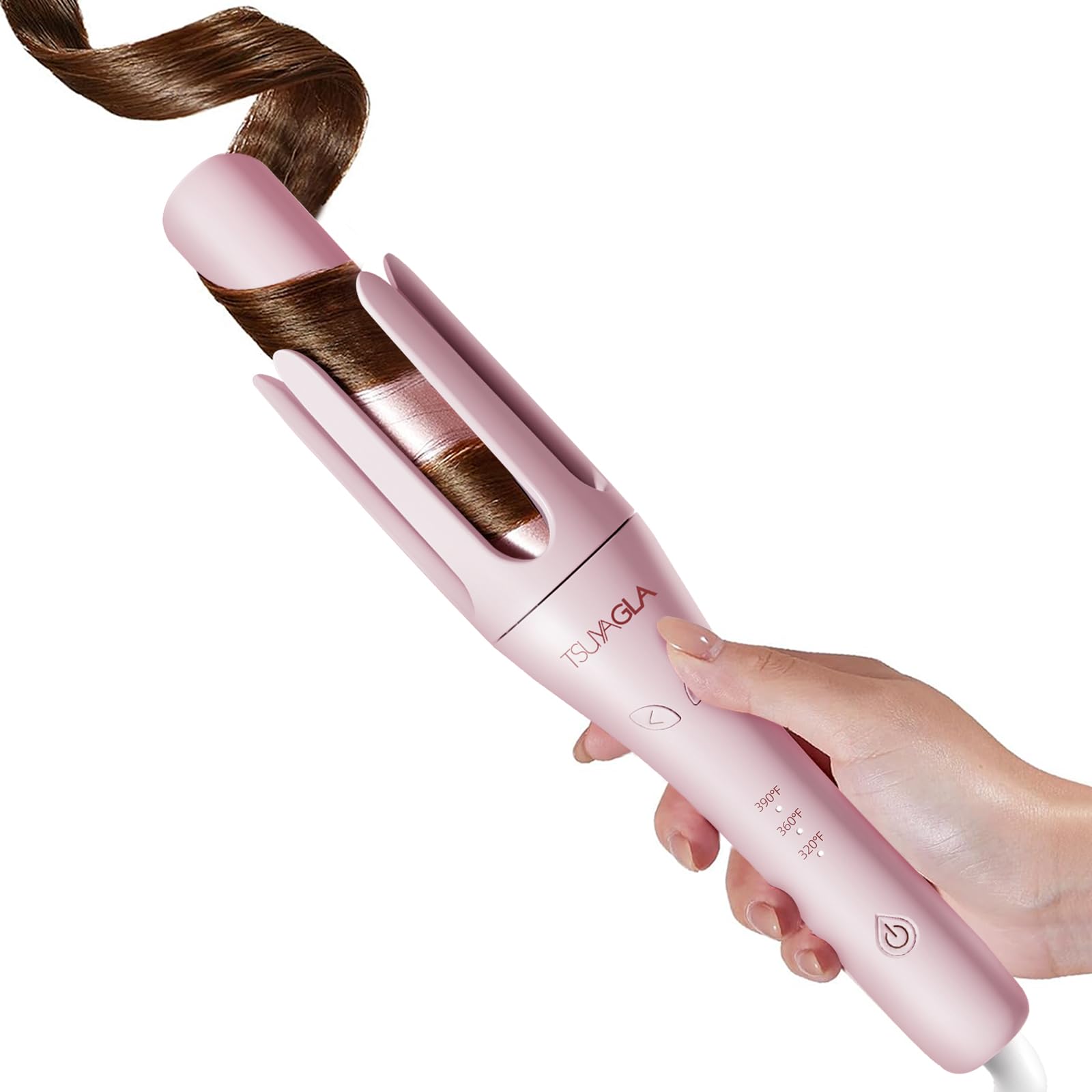 TSUYAGLA automatic curling iron with rotating barrel for quick curls