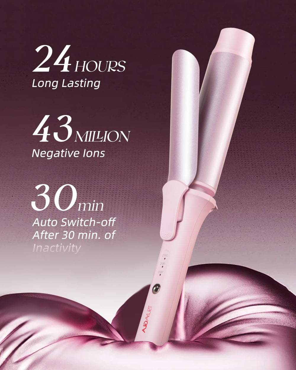 TSUYAGLA curling wand with 30 minute auto shut-off for worry-free sessions