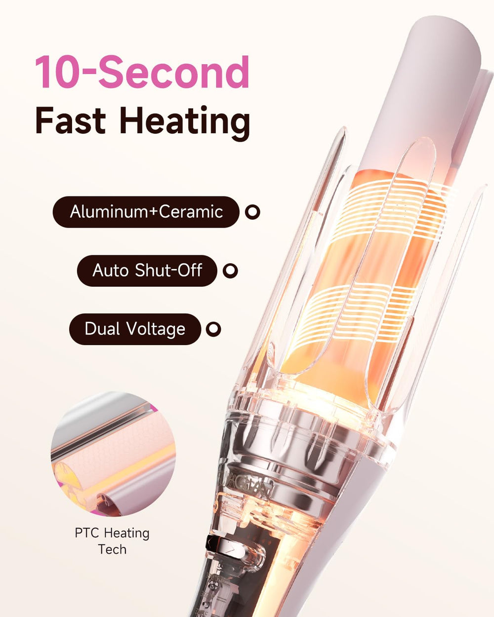 Tsuyagla hair crimper and straightening brush for sleek finishes