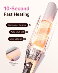 Tsuyagla hair crimper and straightening brush for sleek finishes