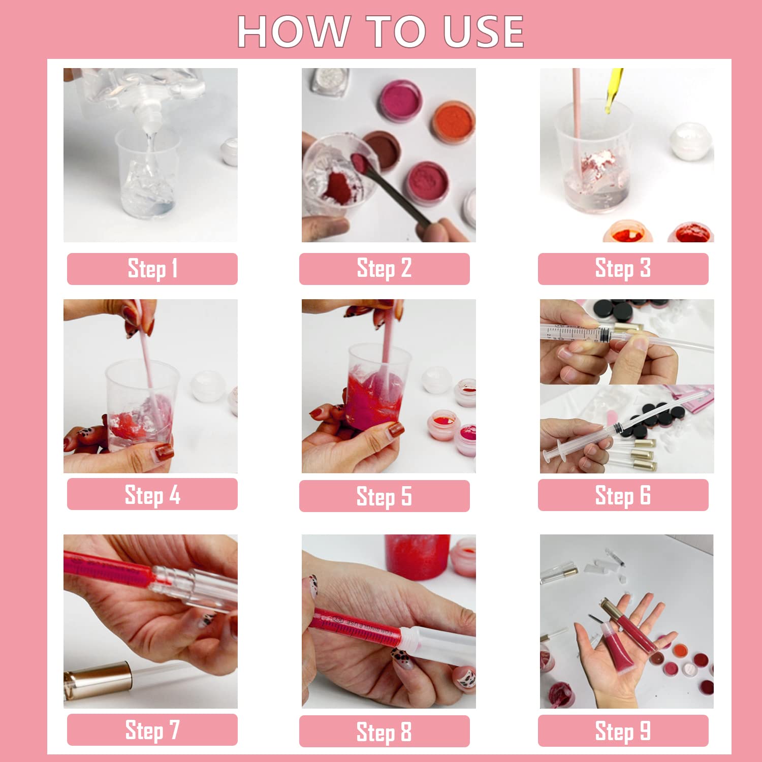 TSVATE jojoba oil adds moisturizing feel to glosses.