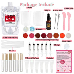 TSVATE lip gloss pigment powder in 8 colors for custom shades.