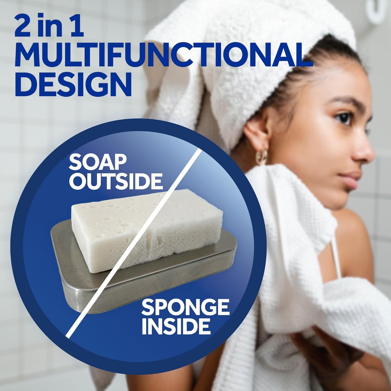 T.Taio Esponjabon Pearl wet usage captures easy lather and gentle body cleansing.
