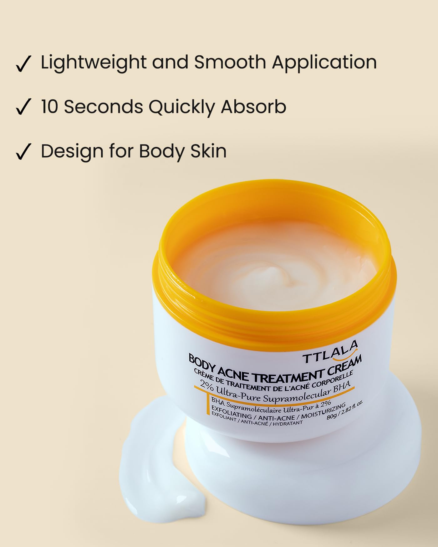 TTLALA body acne treatment for multiple areas including chest and back