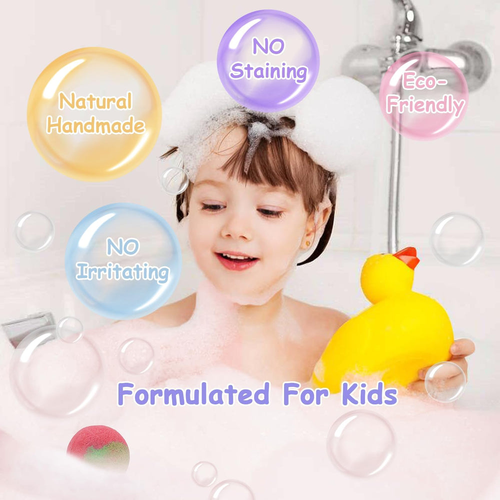 TTRWIN sea animal toys inside bath bombs encourage curiosity during baths.