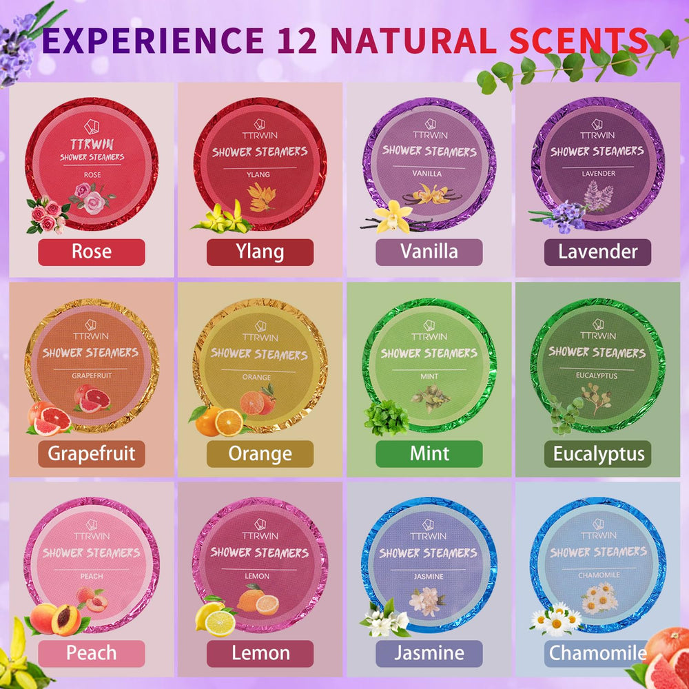 TTRWIN shower steamers melt gently in the shower for a refreshing aroma.