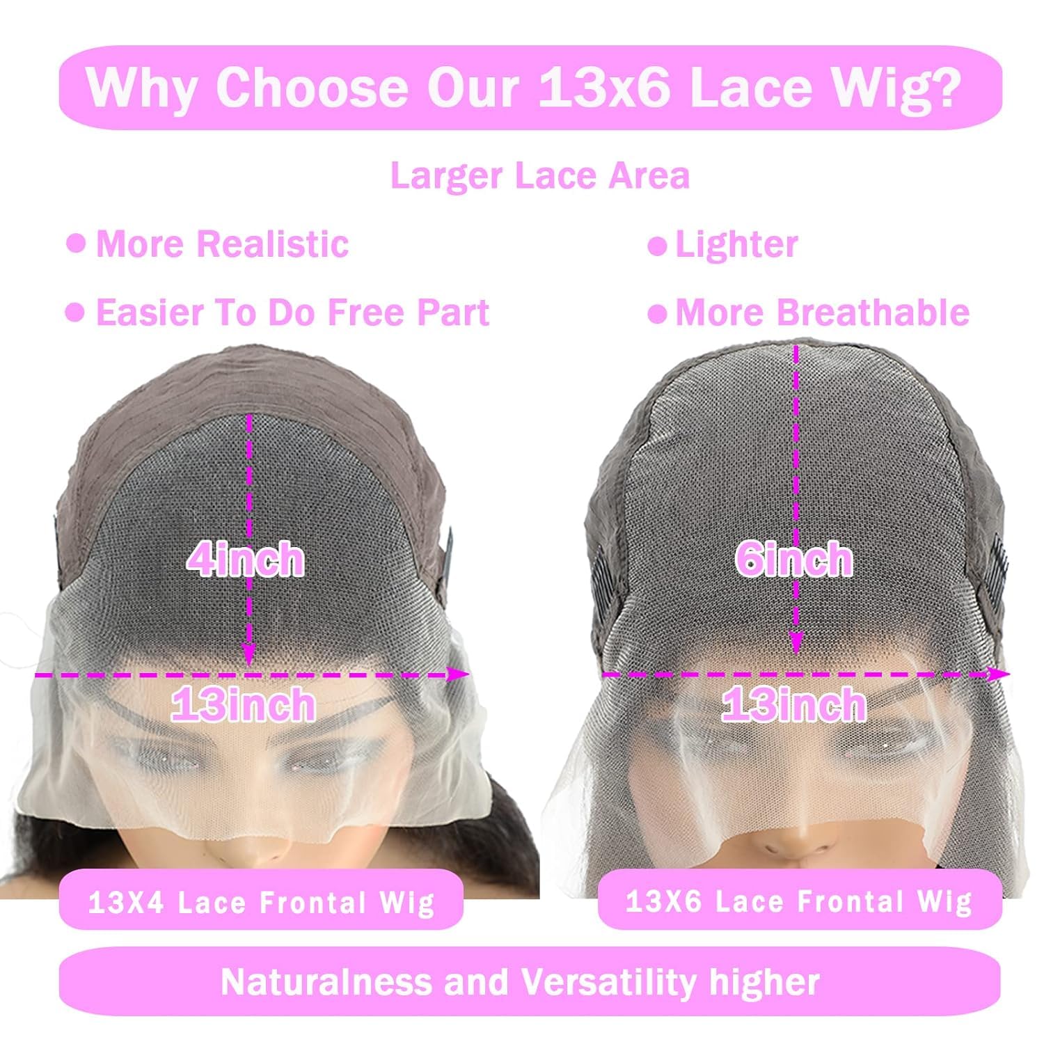 TTSMINS wig with bleached knots and baby hair offers a realistic front.