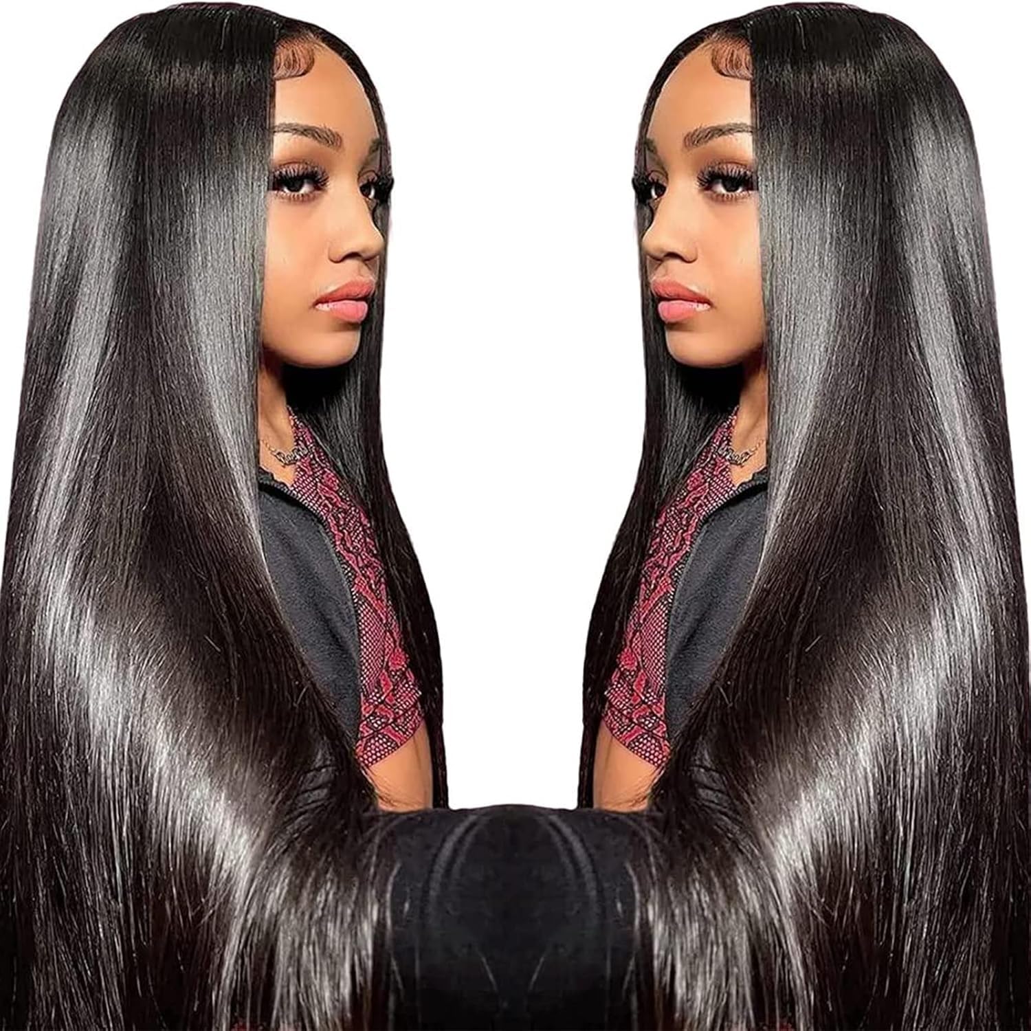 TTSMINS 13x6 lace-front wig closeup shows natural hairline for seamless daily wear.