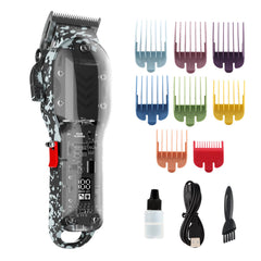 Tuanchuanrp professional hair clippers with LED display provide battery level insight for precise grooming.