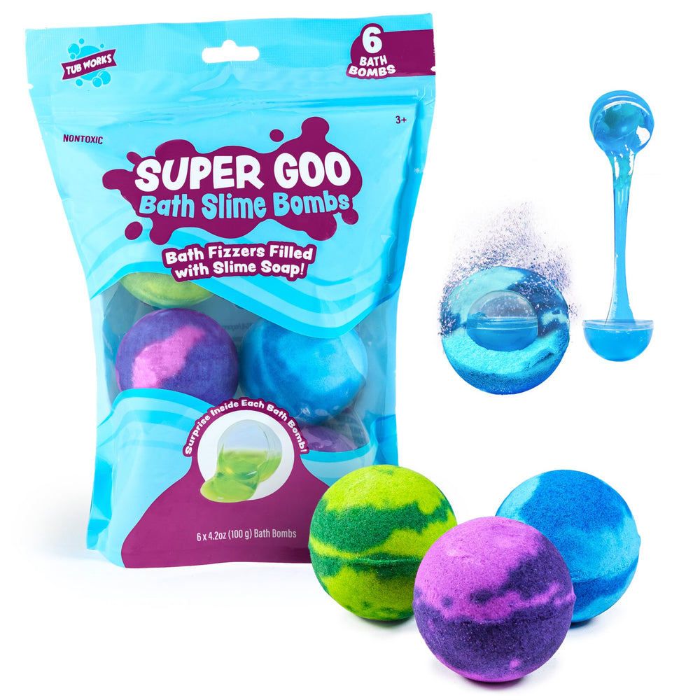 Tub Works 6-Pack Bath Bombs ready for shared family bath time.