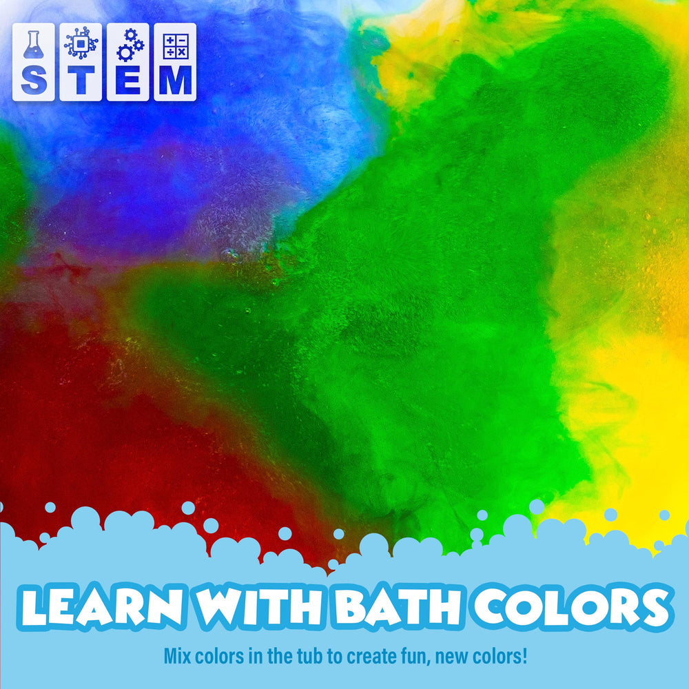 Tub Works vibrant color-change action demonstrates fizzing water during baths